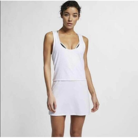 NWT Nike Sport Mesh Swim Cover-Up Dress White Womens Size Medium - Picture 1 of 10